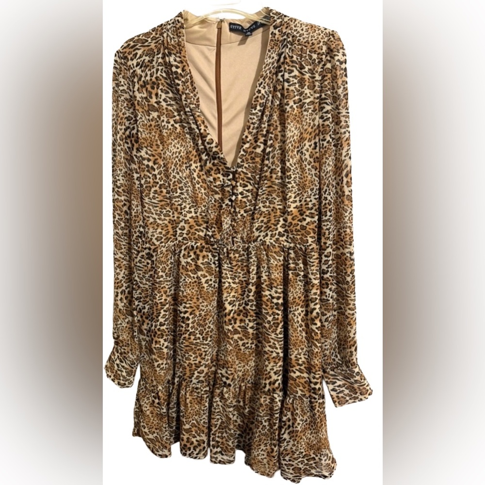 HYFVE Women’s Medium Animal Print Dress date night party mobwife rockstar